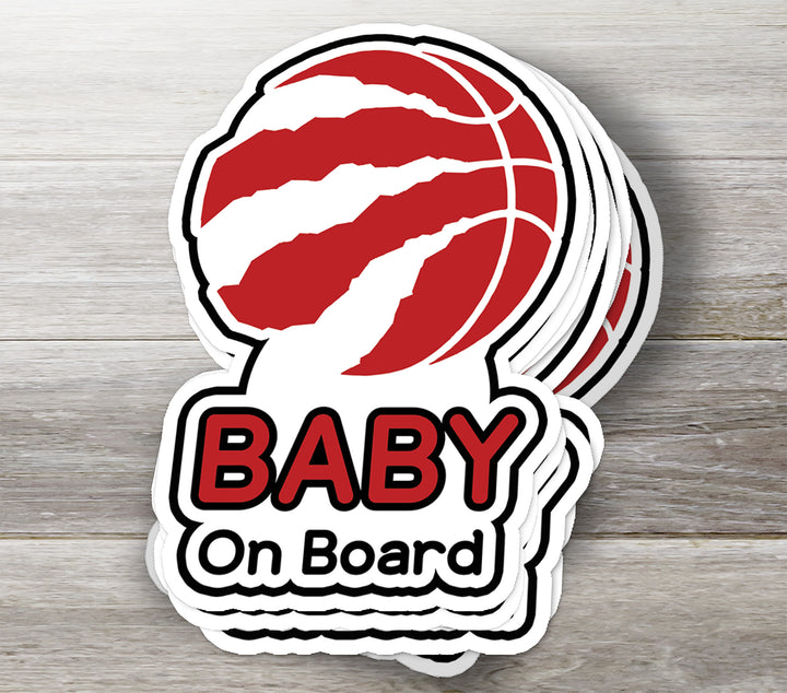 Toronto Raptors ‘Baby on Board’ Sticker – NBA Fan Car Decal