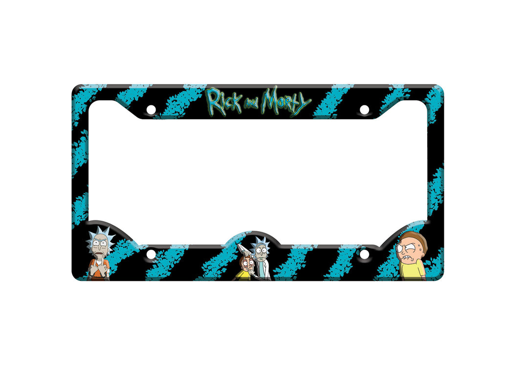 Rick and Morty License Plate Frame – Funny Aluminum Car Accessory
