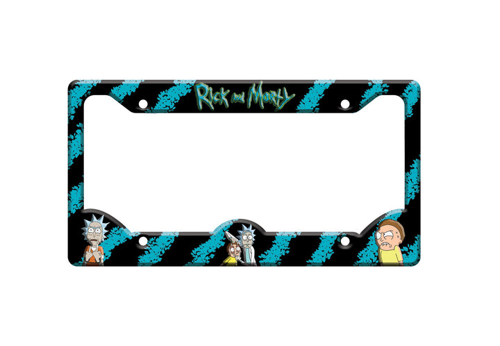 Rick and Morty License Plate Frame – Funny Aluminum Car Accessory