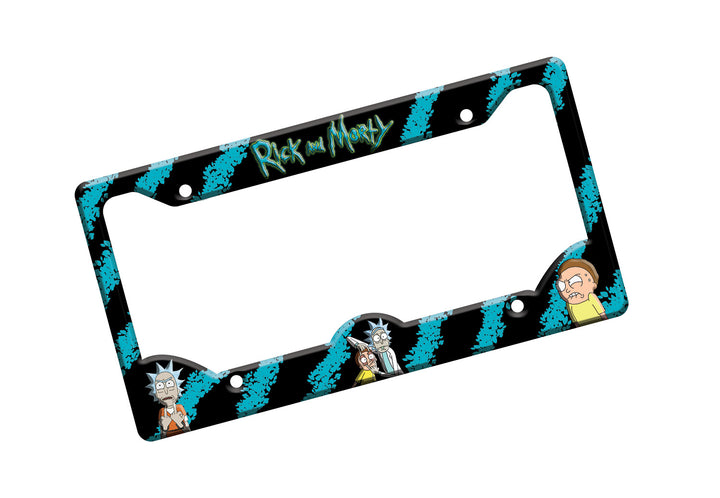 Rick and Morty License Plate Frame – Funny Aluminum Car Accessory