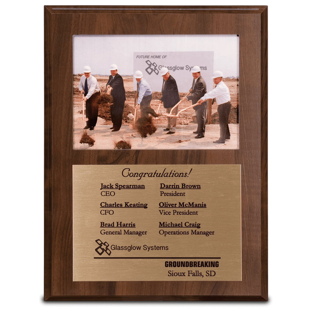 Cherry Finish Slide-In Frame Plaque 12" x 15"