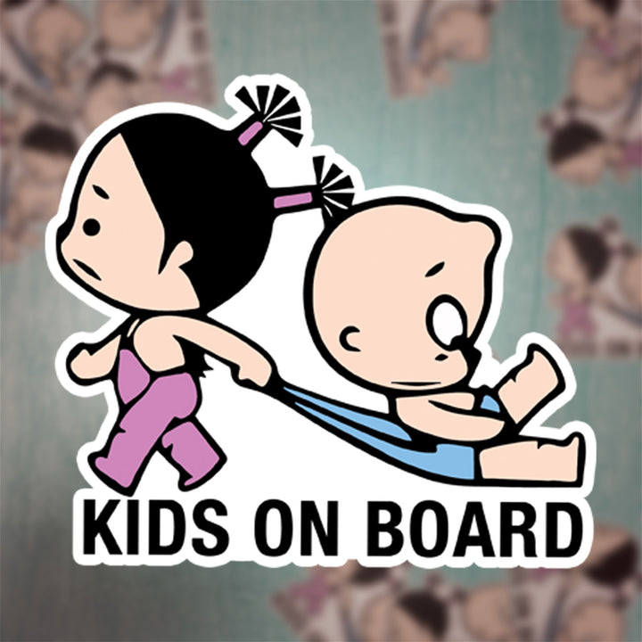 Kids on Board Sticker – Funny Sibling Car Decal