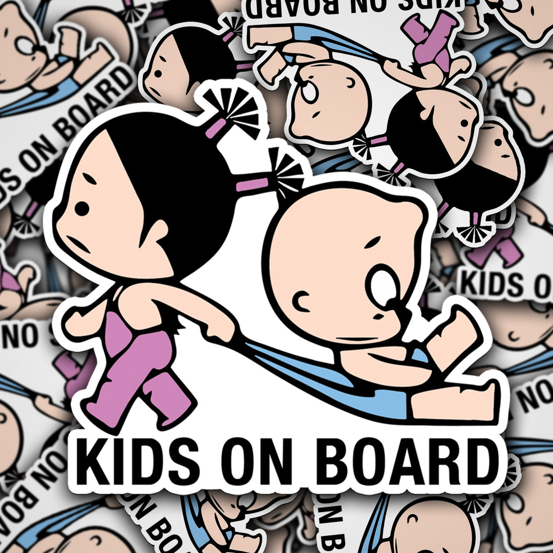 Kids on Board Sticker – Funny Sibling Car Decal