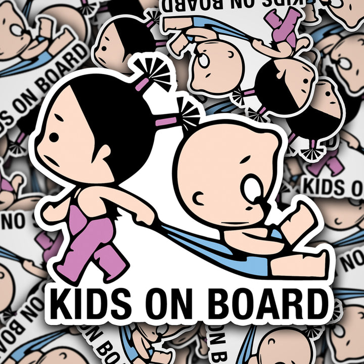 Kids on Board Sticker – Funny Sibling Car Decal