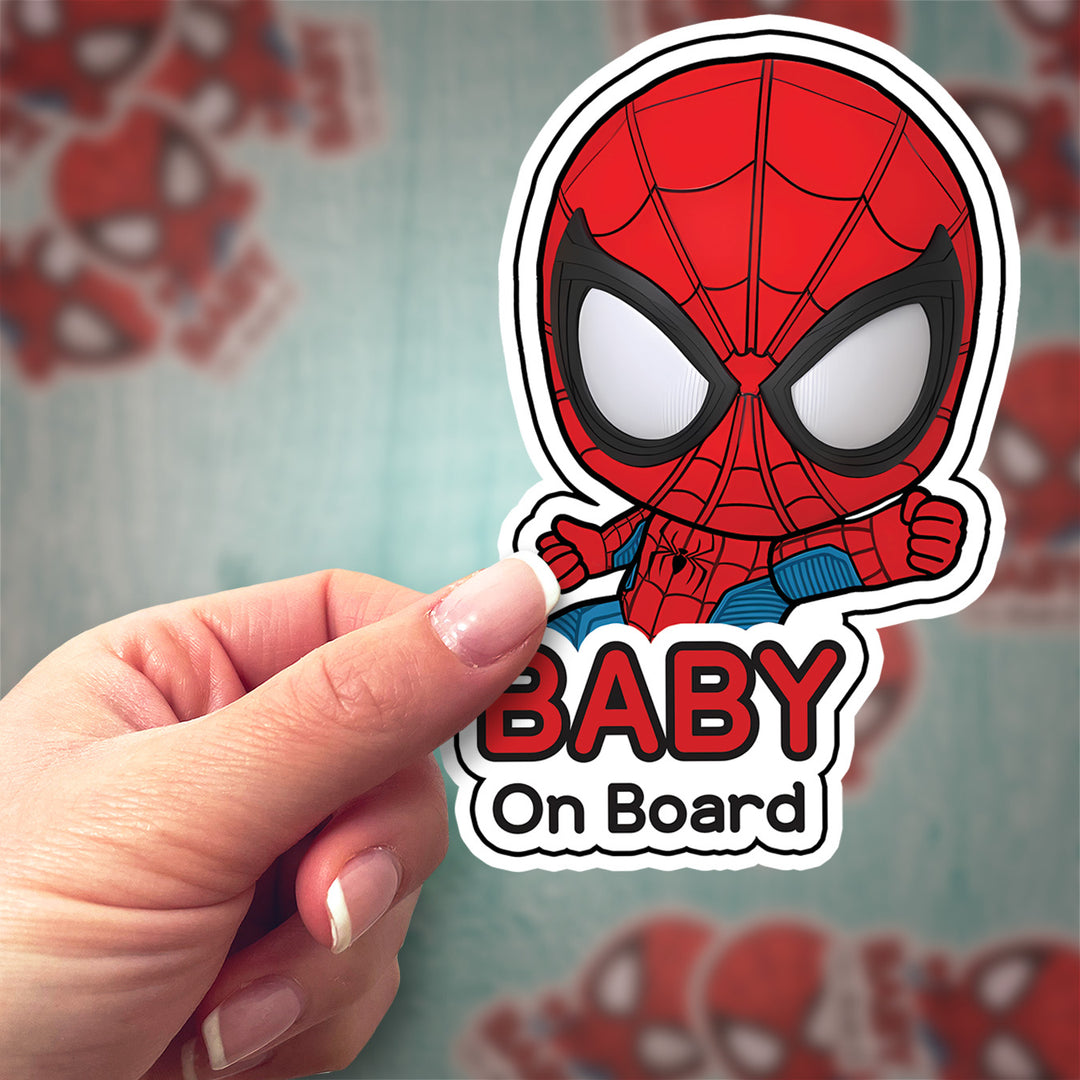 Spider Hero Baby on Board Sticker – Swing into Safety