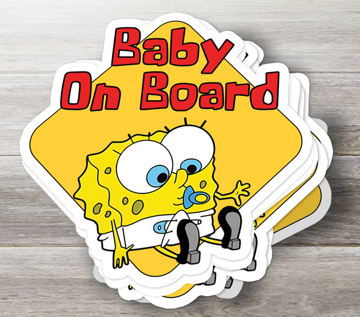 Sponge Bob Baby on Board Car Sticker