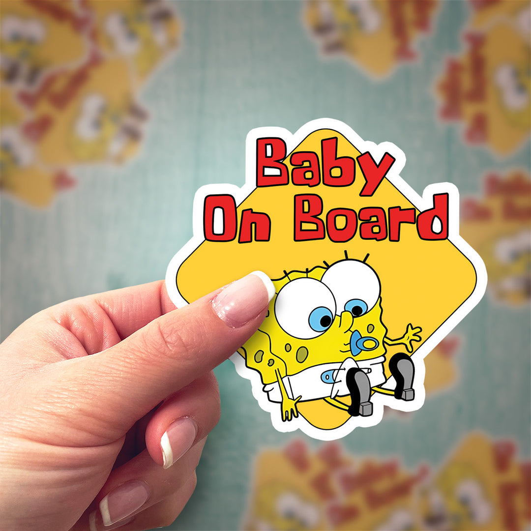 Sponge Bob Baby on Board Car Sticker