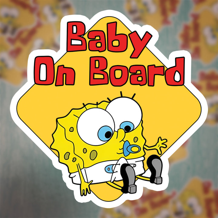 Sponge Bob Baby on Board Car Sticker