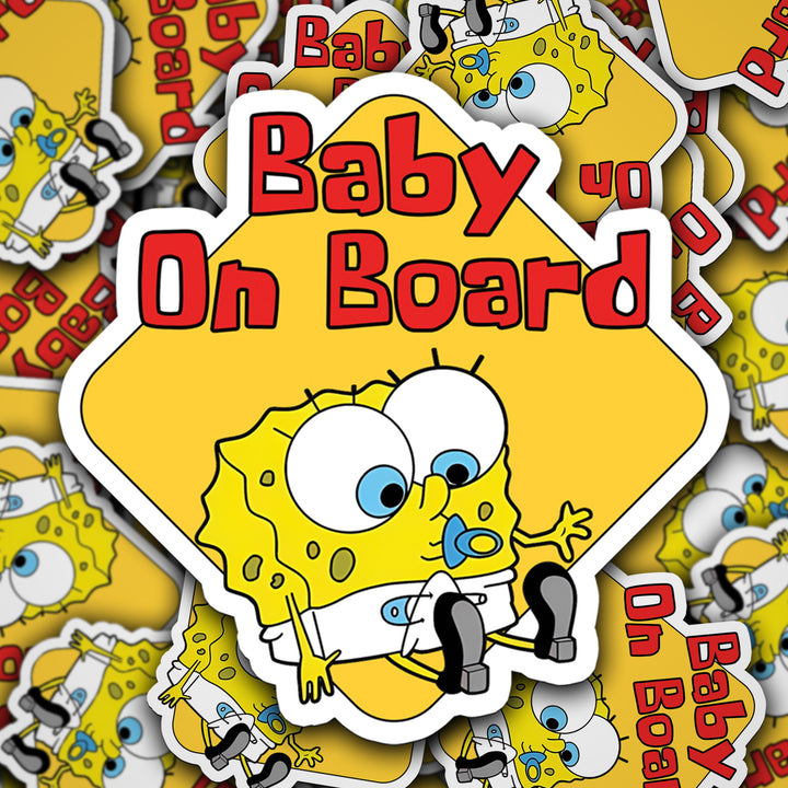Sponge Bob Baby on Board Car Sticker
