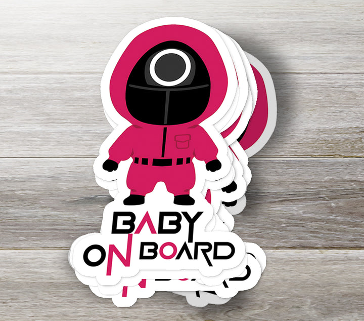 Squid Game Baby on Board Sticker – Fun & Unique Car Sign