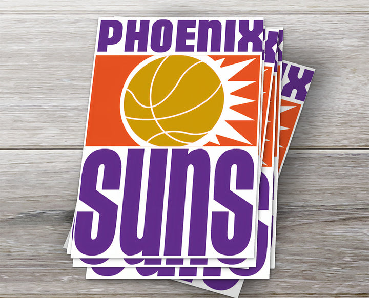 Phoenix Suns Logo Sticker 1968/69 - 1991/92 - Holographic or Glossy - Waterproof - Great Gift