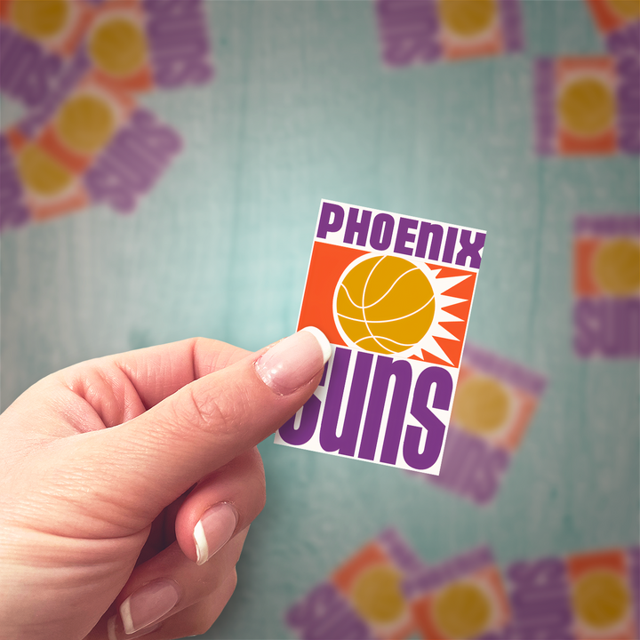 Phoenix Suns Logo Sticker 1968/69 - 1991/92 - Holographic or Glossy - Waterproof - Great Gift