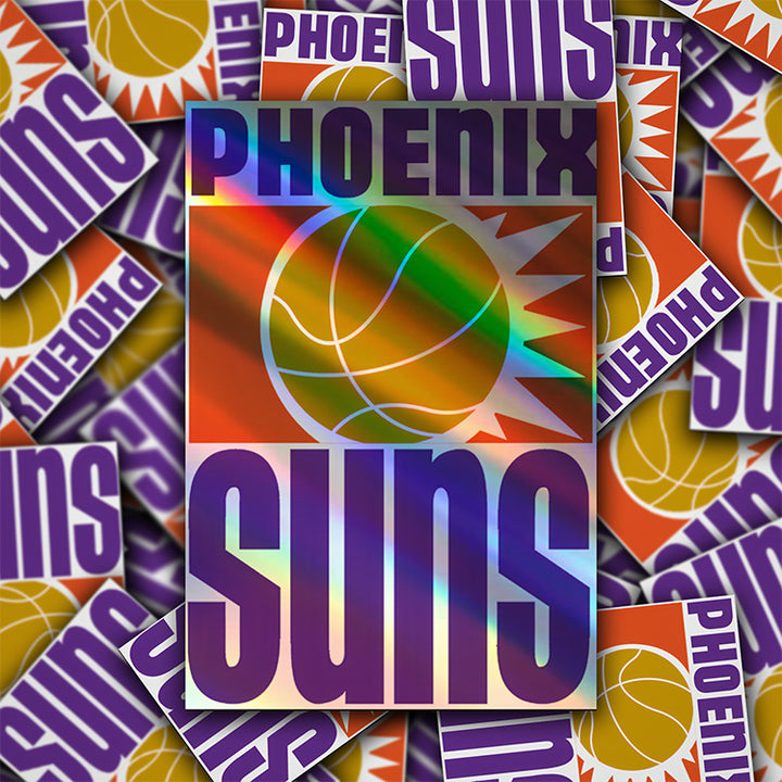 Phoenix Suns Logo Sticker 1968/69 - 1991/92 - Holographic or Glossy - Waterproof - Great Gift