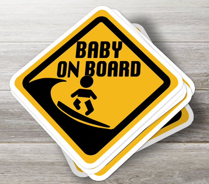 Surf Baby on Board Sticker
