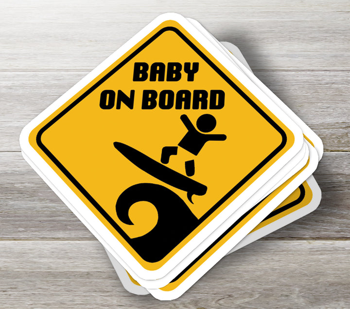 Surf Baby on Board Sticker