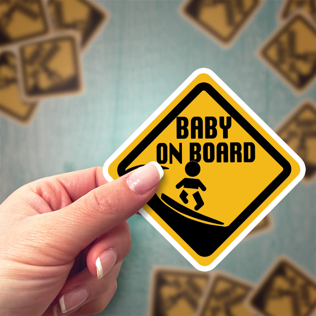 Surf Baby on Board Sticker