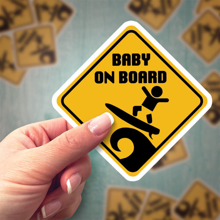 Surf Baby on Board Sticker