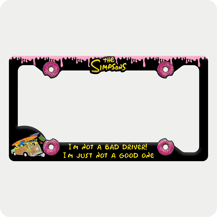 The Simpsons Bad Driver License Plate Frame
