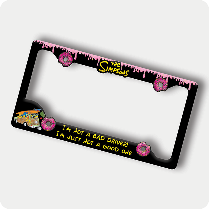 The Simpsons Bad Driver License Plate Frame