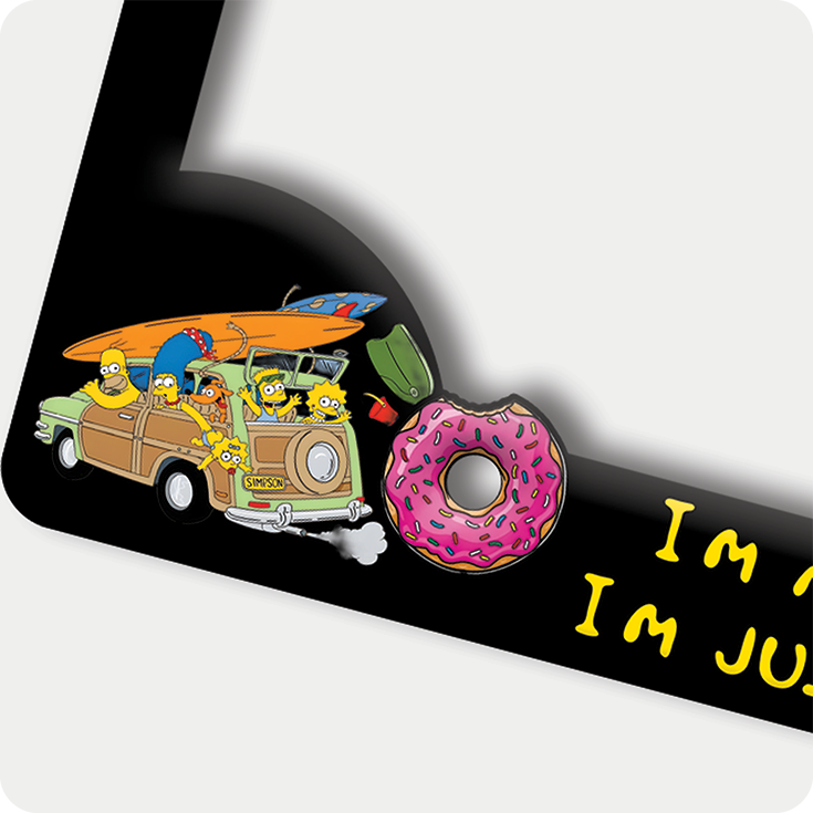 The Simpsons Bad Driver License Plate Frame