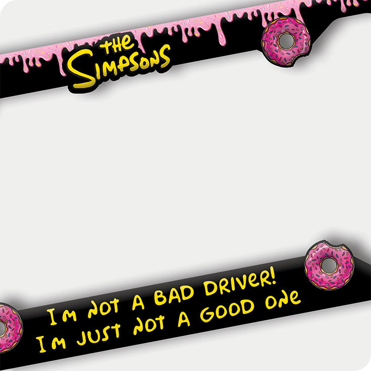 The Simpsons Bad Driver License Plate Frame