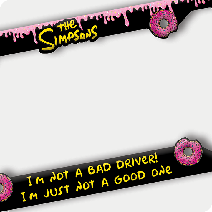 The Simpsons Bad Driver License Plate Frame
