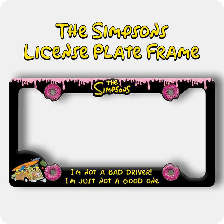 The Simpsons Bad Driver License Plate Frame