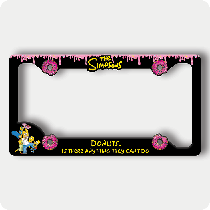 The Simpsons Donut License Plate Frame