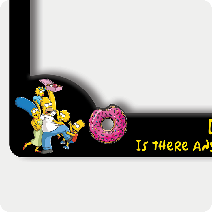 The Simpsons Donut License Plate Frame