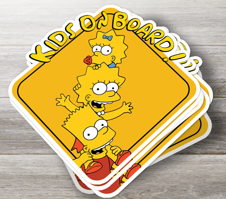 The Simpsons Kids on Board Vehicle Sticker