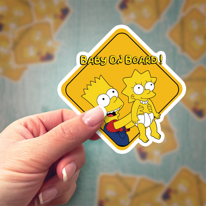 The Simpsons Bart and Lisa Car Sticker