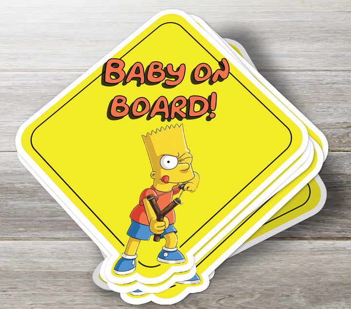 The Simpsons Bart Car Sticker
