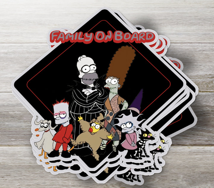 The Simpsons "Family on Board" - Car Window Sticker