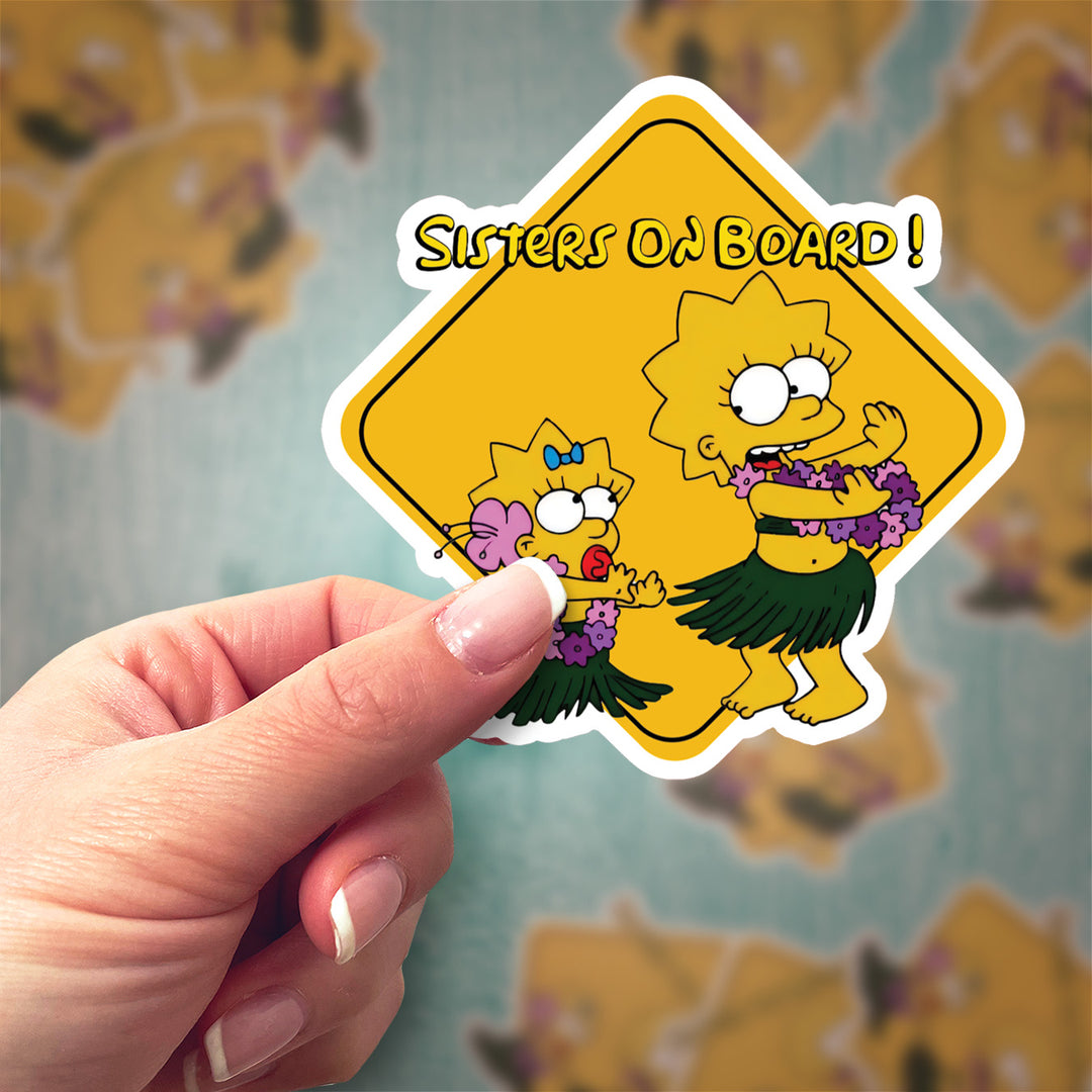 The Simpsons Lisa and Maggie Car Sticker