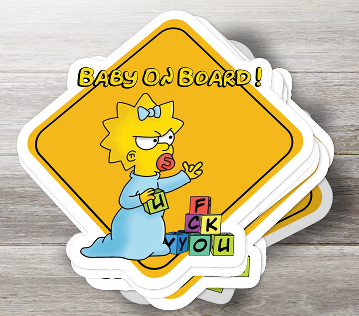 The Simpsons "Maggie" Car Sticker