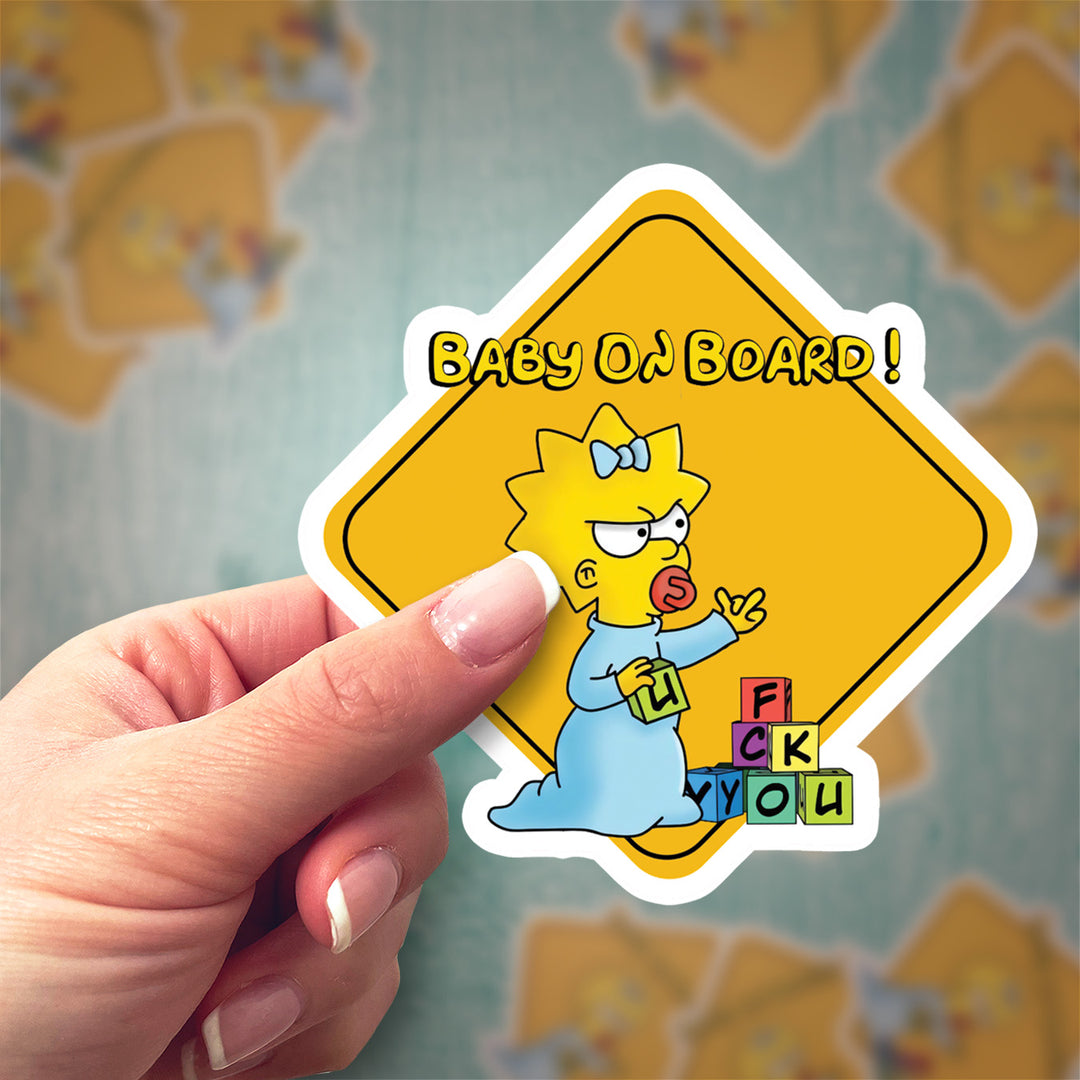 The Simpsons "Maggie" Car Sticker