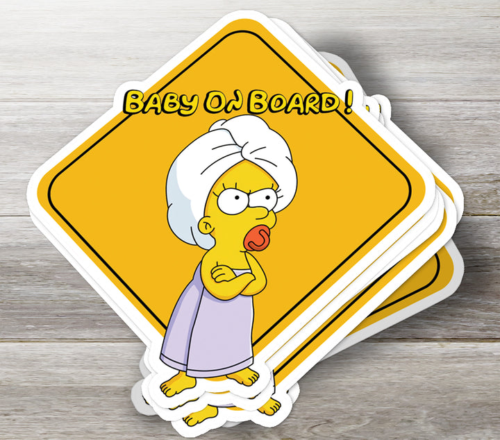 The Simpsons "Maggie" Car Sticker