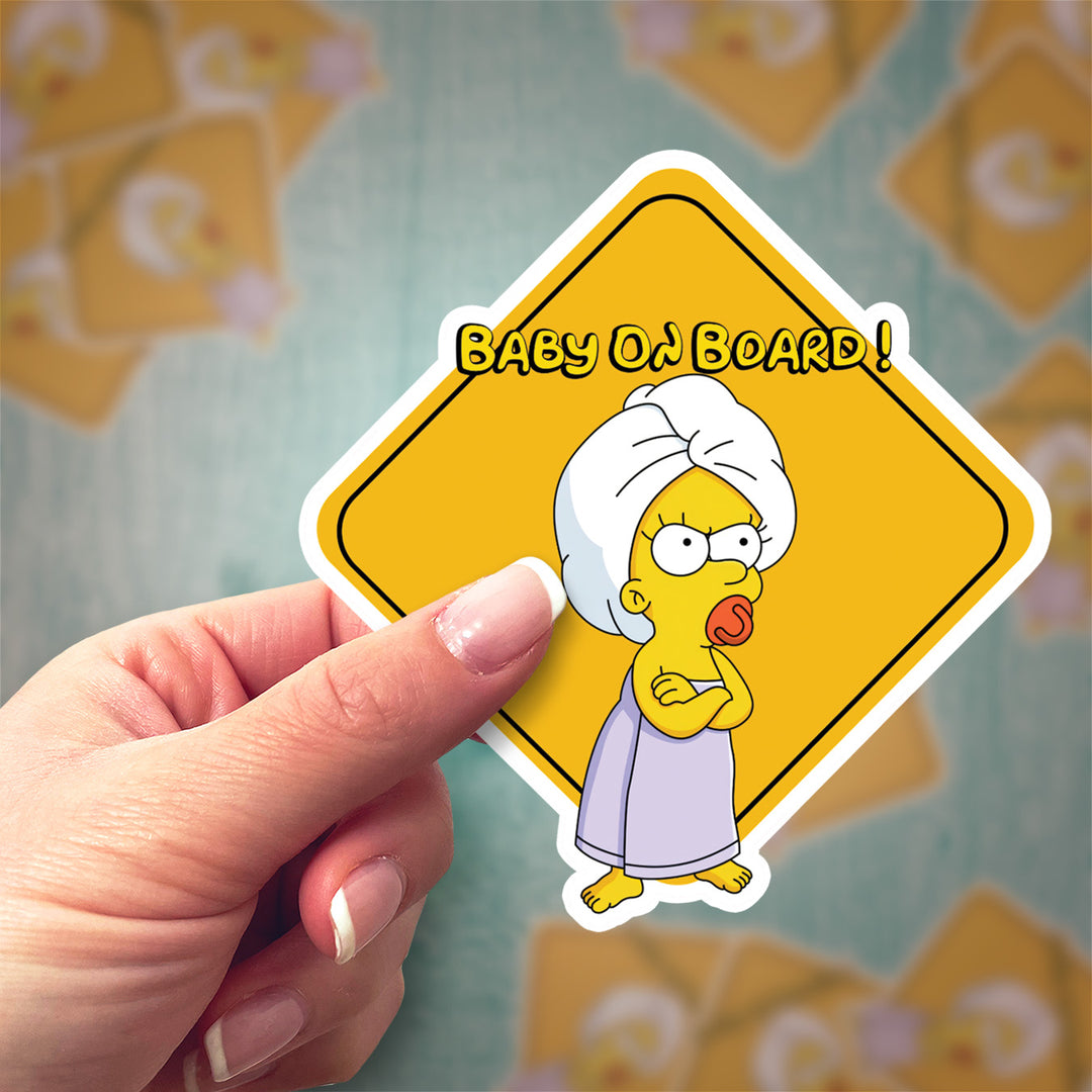 The Simpsons "Maggie" Car Sticker