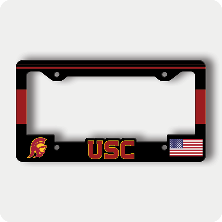 USC License Plate Frame – University of Southern California Car Accessory