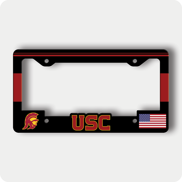USC License Plate Frame – University of Southern California Car Accessory