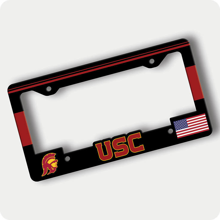 USC License Plate Frame – University of Southern California Car Accessory