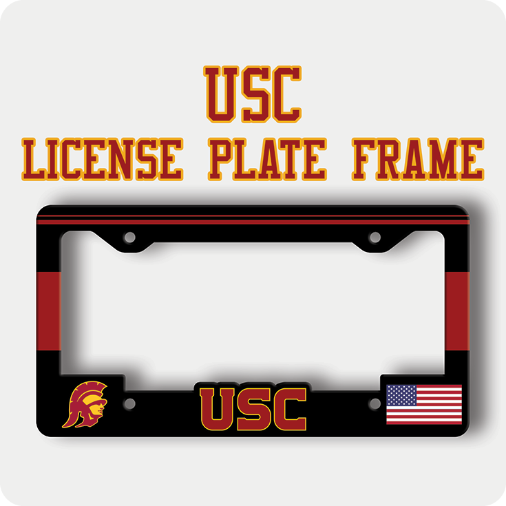 USC License Plate Frame – University of Southern California Car Accessory