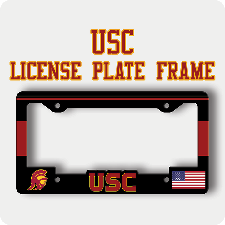 USC License Plate Frame – University of Southern California Car Accessory
