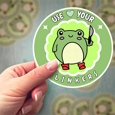 Use Your Blinkers Sticker – Funny Angry Frog Car Decal