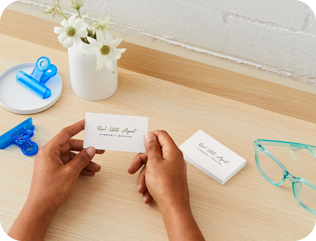 Beige Modern Realtor Real Estate Agent Professional Business Card