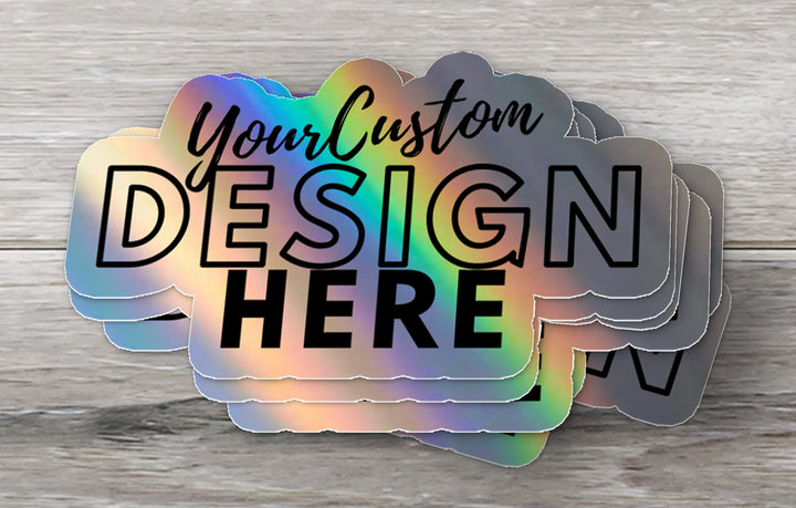 Customizable Holographic or Glossy Sticker: Your Image, Your Text, Your Style Customizable Holographic or Glossy Sticker - Rozovy