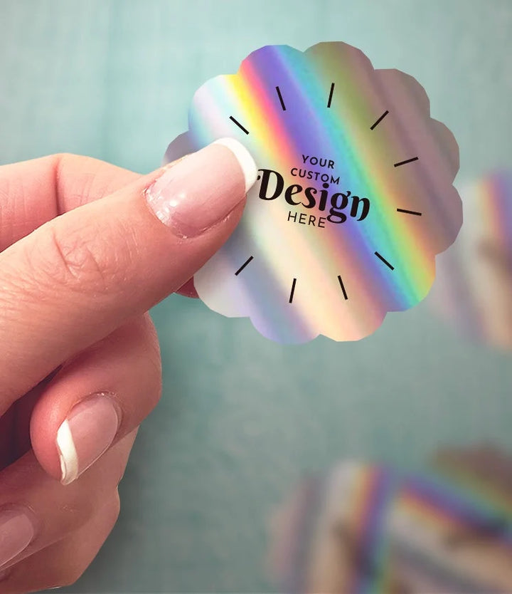 Customizable Holographic or Glossy Sticker: Your Image, Your Text, Your Style Customizable Holographic or Glossy Sticker - Rozovy