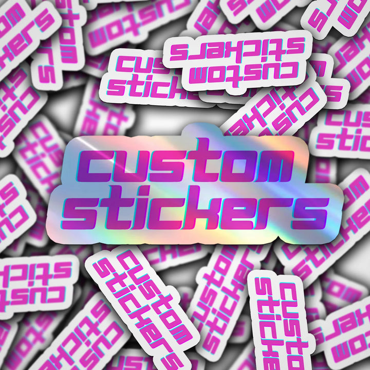 Customizable Holographic or Glossy Sticker: Your Image, Your Text, Your Style Customizable Holographic or Glossy Sticker - Rozovy