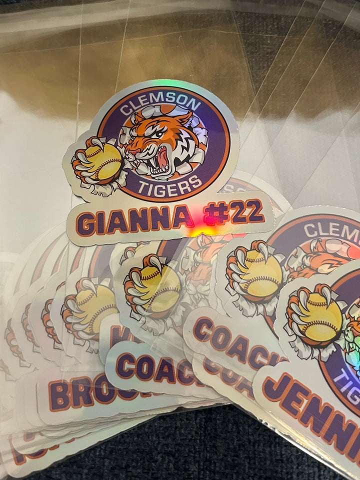 Customizable Holographic or Glossy Sticker: Your Image, Your Text, Your Style Customizable Holographic or Glossy Sticker - Rozovy