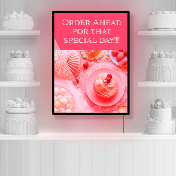 Custom Illuminated LED frame display & Poster